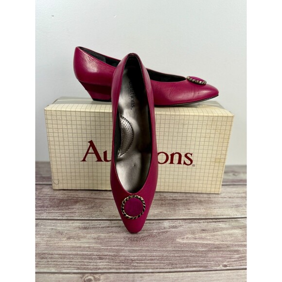 Auditions Ladies Focus Fuchsia Pumps Slip On 8.5M Made in USA. - Picture 1 of 16